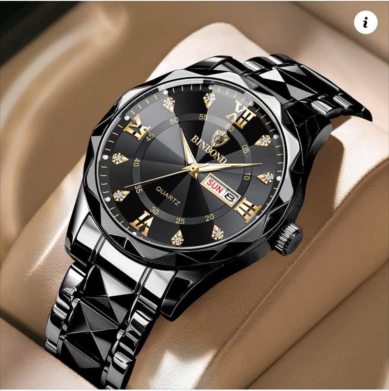 65cba6d2a6261_WhatsApp-Image-2023-09-13-at-18.47.57 100% Original Luxury Binbond authentic men's watch waterproof night light dual calendar watch men's quartz watch diamond ceiling glass- Black - Binbond Daimond.... - Image 1