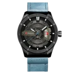 Brand CURREN Men Military Sports Watches Men leather belt - Image 2