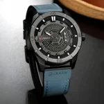 Brand CURREN Men Military Sports Watches Men leather belt