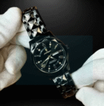 NEW POEDAGAR 615 Quartz Stainless Steel Watch For Men – full black - Image 2