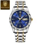 NEW POEDAGAR 615 Quartz Stainless Steel Watch For Men - blue - Image 4