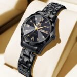 BINBOND মেয়েদের ঘড়ি/Women Stainless Steel Quartz Watch Waterproof Top Luminous Date Week Citizen Movement Fashion Style - Image 5